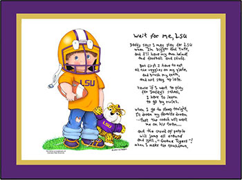 LSU Wait for Me Football Player