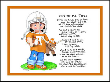 Texas Wait for Me Football Player