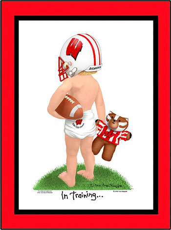 Wisconsin In Training Football Player